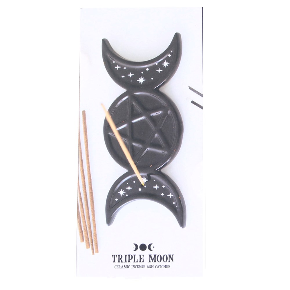 Gothic Räucherstäbchenhalter Triple Moon – Lifestyle mit Räucherstäbchen