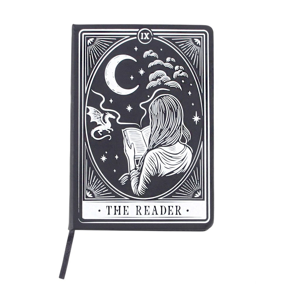 The Reader Tarot Notizbuch – Freisteller Vorderseite mit Prägung