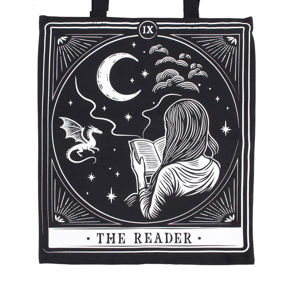 The Reader Tarot Tote Bag – Lifestyle mit Kerzen & Pflanze