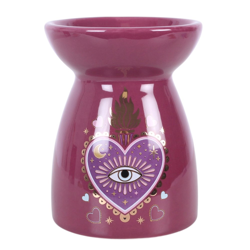 Sacred Sight Duftlampe mit Herz-Augen-Motiv Violett Witchy