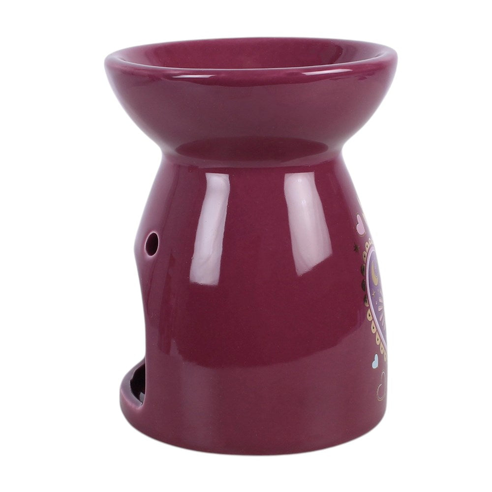 Sacred Sight Duftlampe mit Herz-Augen-Motiv Violett Witchy