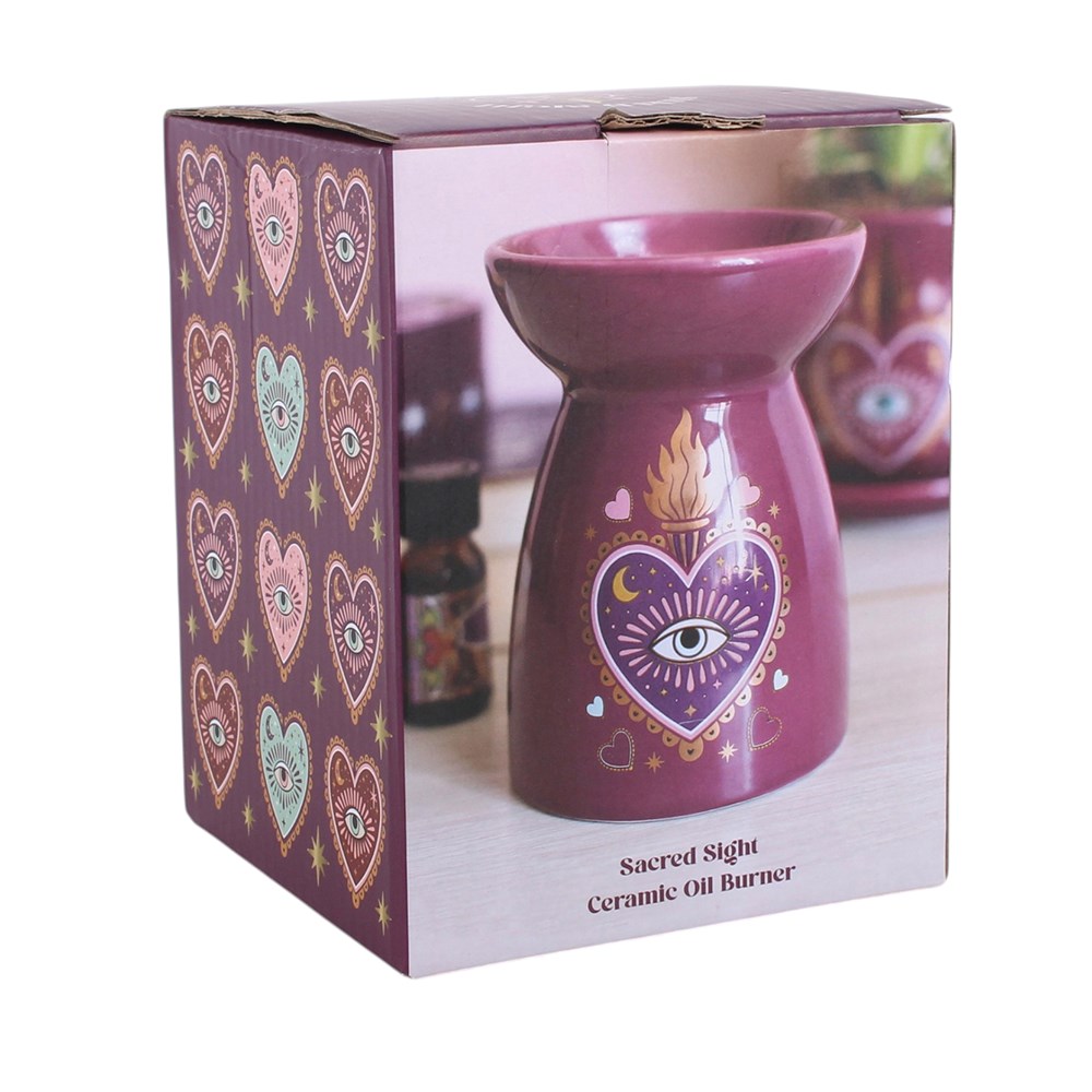 Sacred Sight Duftlampe mit Herz-Augen-Motiv Violett Witchy