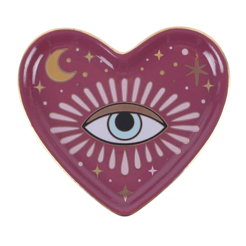 Sacred Sight Herz-Schmuckschale mit Augenmotiv Witchy Deko