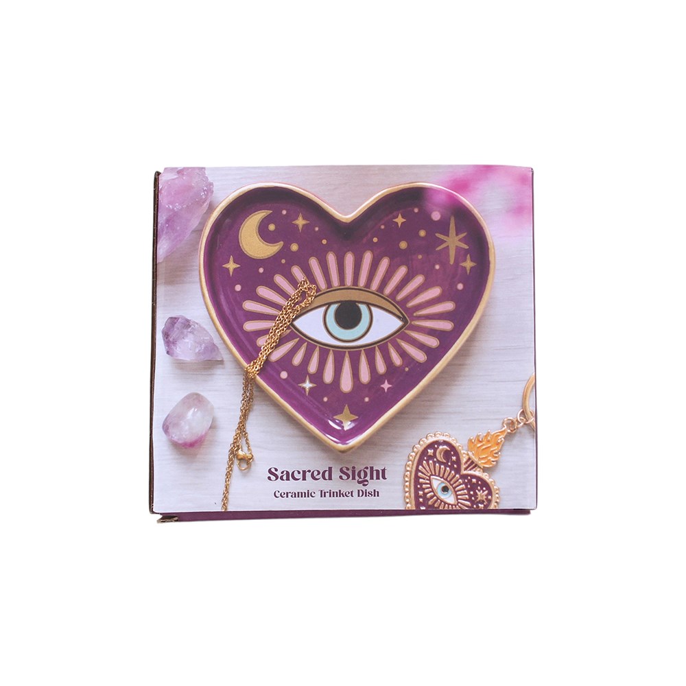 Sacred Sight Herz-Schmuckschale mit Augenmotiv Witchy Deko