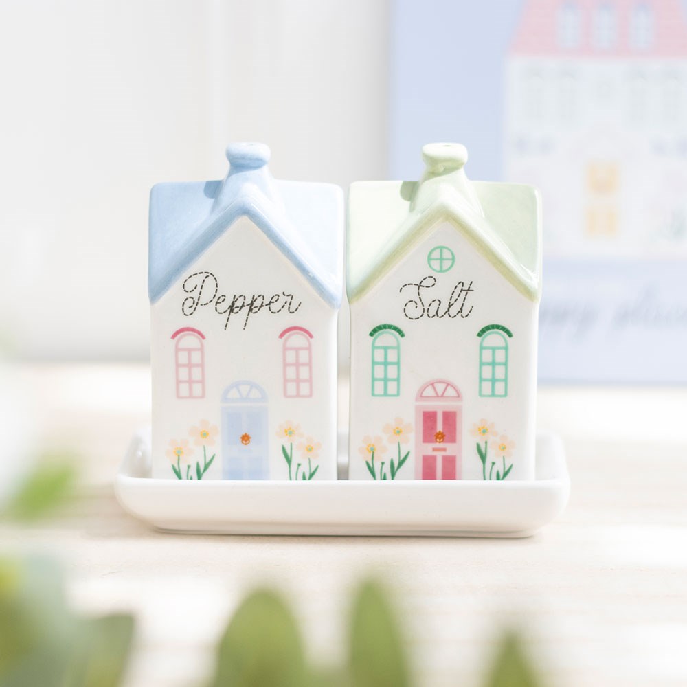 Sweet Salz - und Pfefferstreuer Haus Pastell vintage