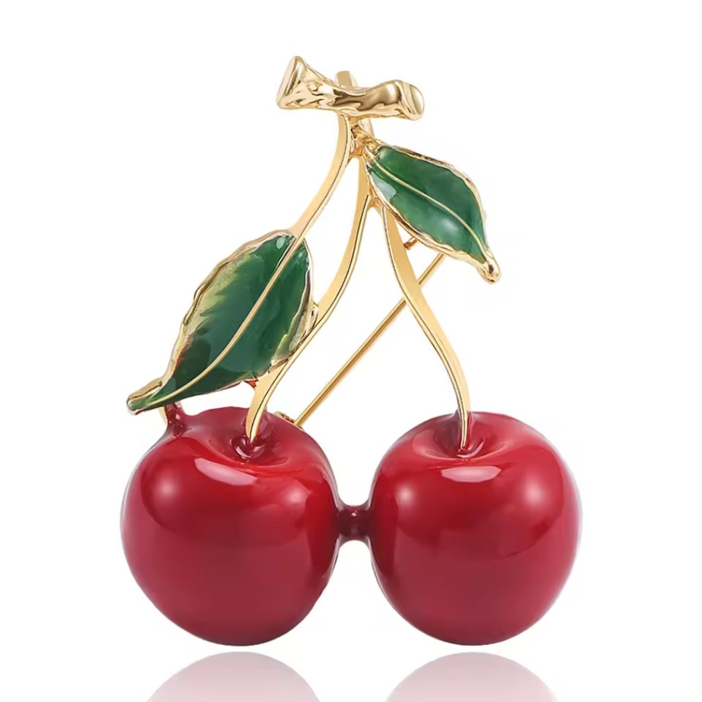 Dekorative Brosche Kirsche rockabilly Accessoires