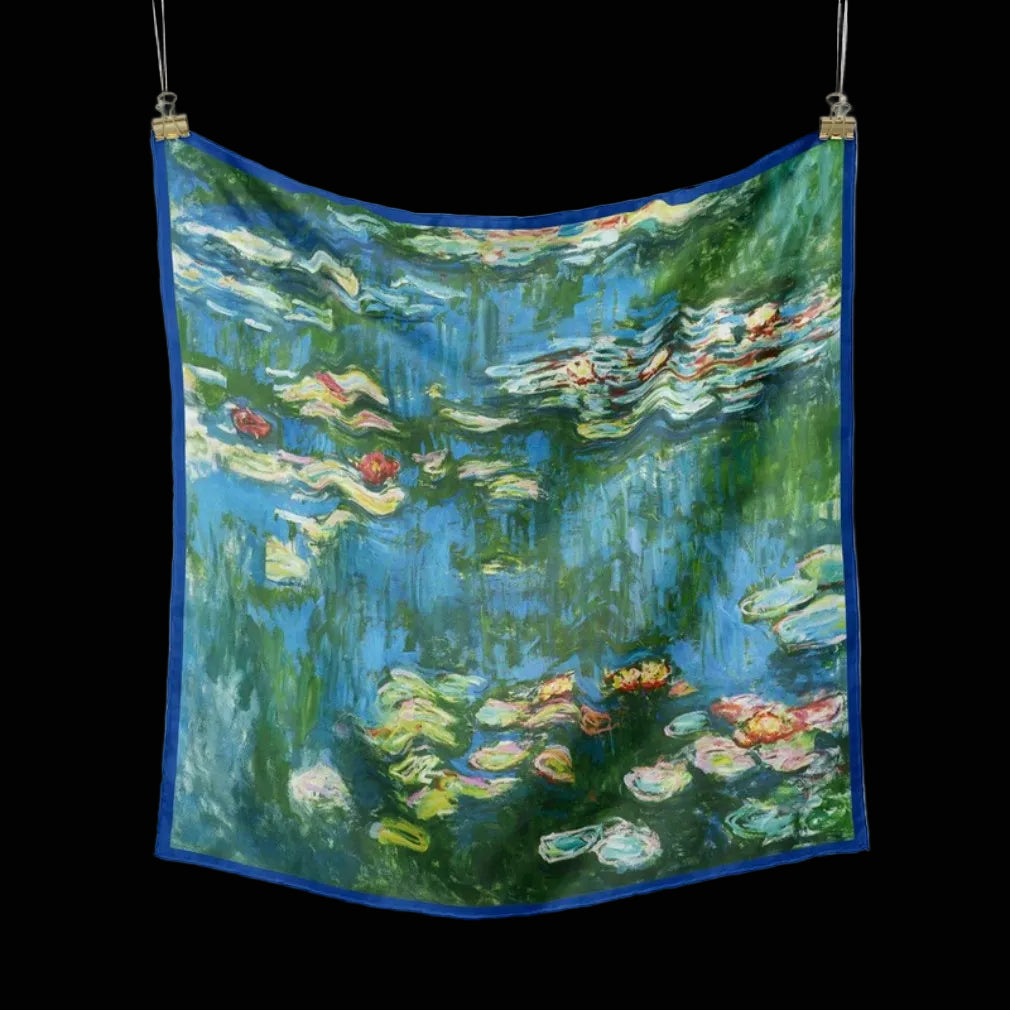 Seidentuch Seerosen - Claude Monet Kunstdruck 53x53 cm
