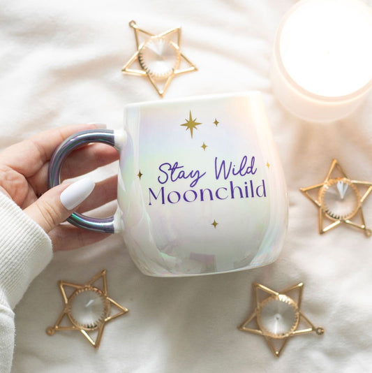 Schillernder Faßbecher "Stay Wild Moonchild" Tasse 500 ml