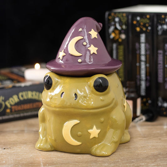Fantasy Duftlampe "Wizard Frog" Halloween vintage Deko Frosch
