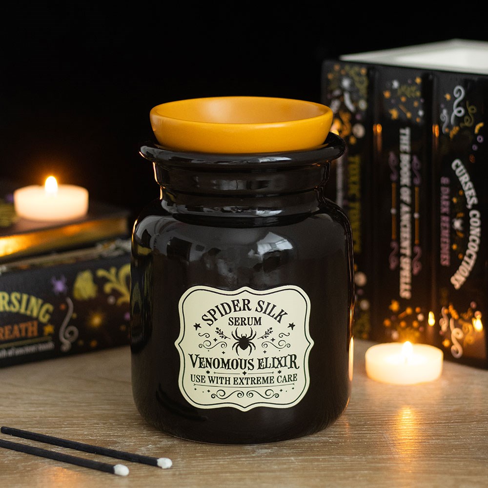 Spider Silk Serum Potion Bottle Deko Flasche Duftlampe Hexe schwarz
