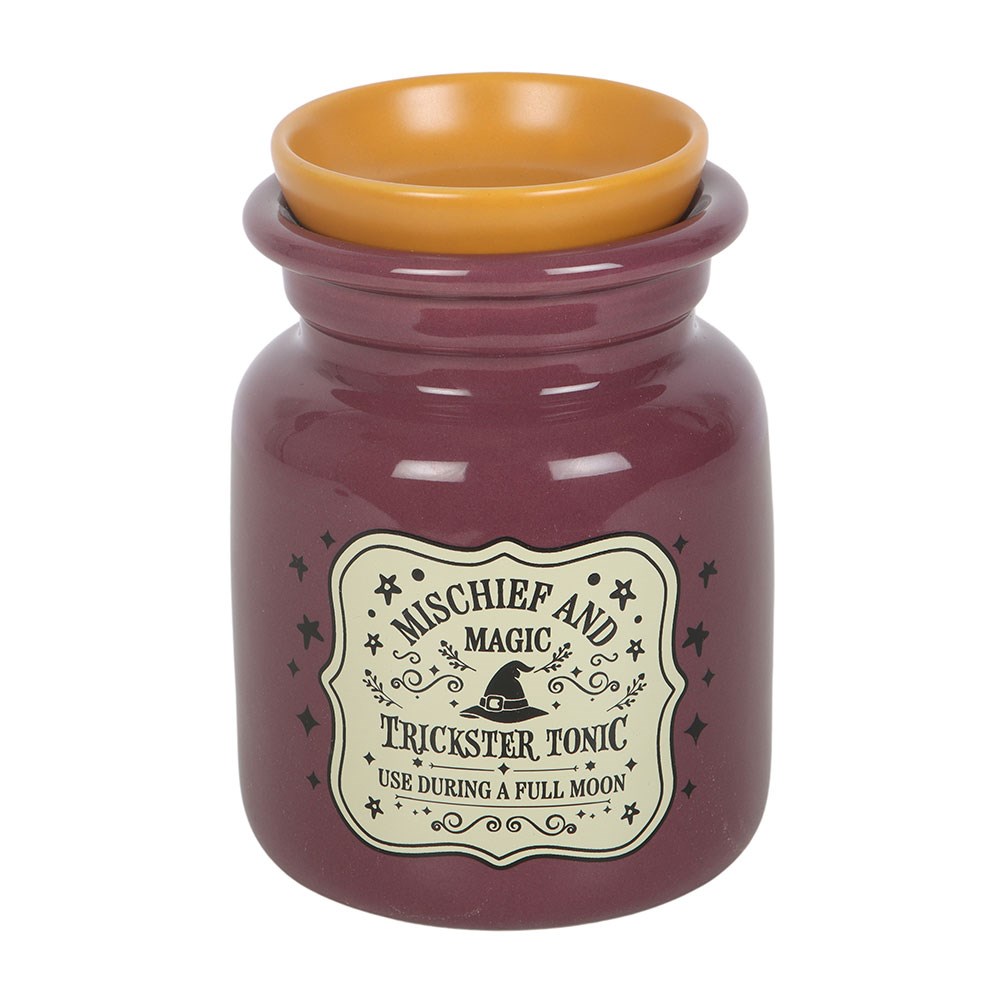 Trickster Tonic Oil Burner Duftlampe Apotheker-Flasche in violett Witchy