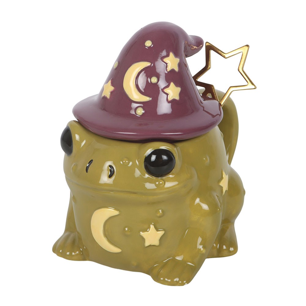 Wizard Frosch Keramiktasse mit Zauberhut-Deckel und Sternlöffel