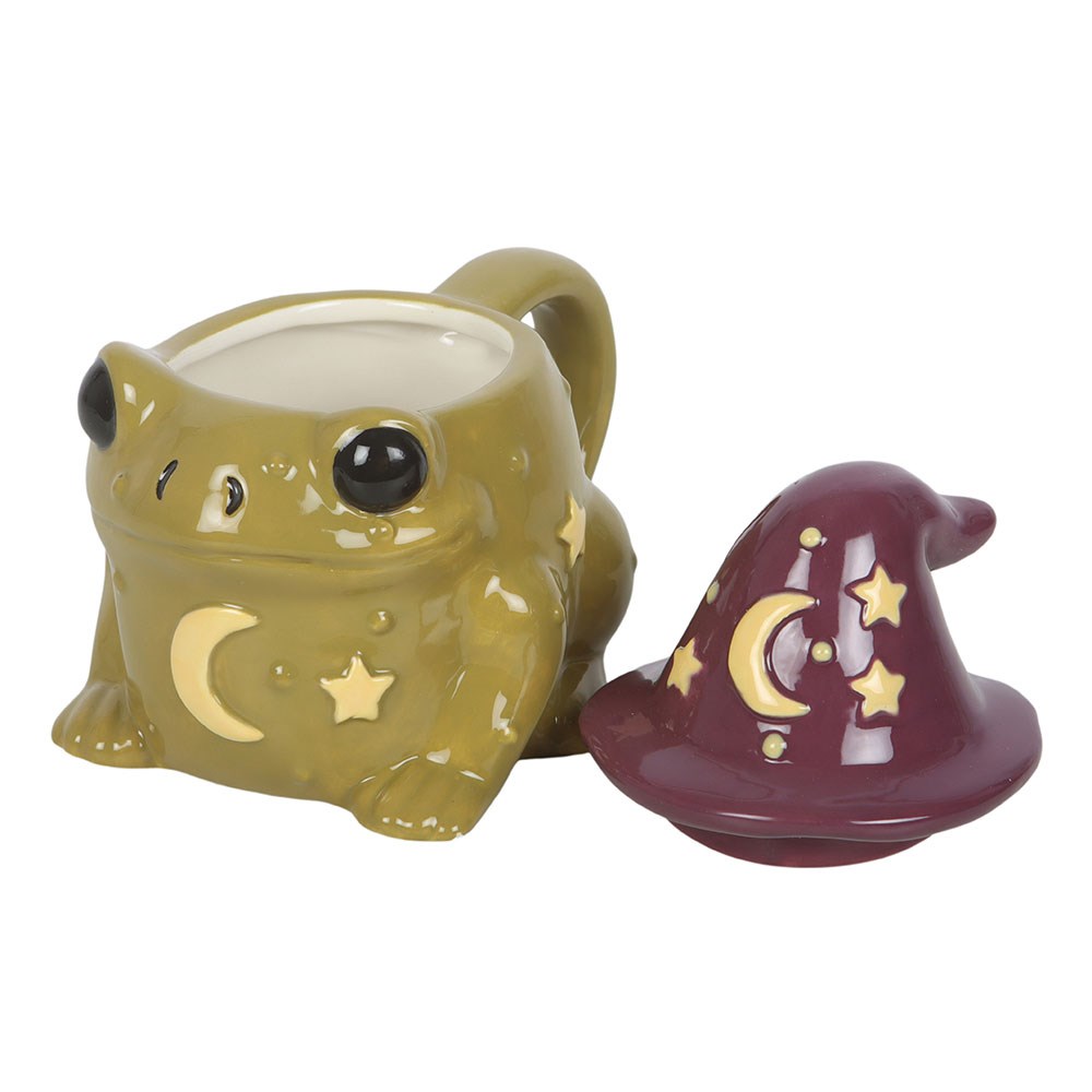 Wizard Frosch Keramiktasse mit Zauberhut-Deckel und Sternlöffel