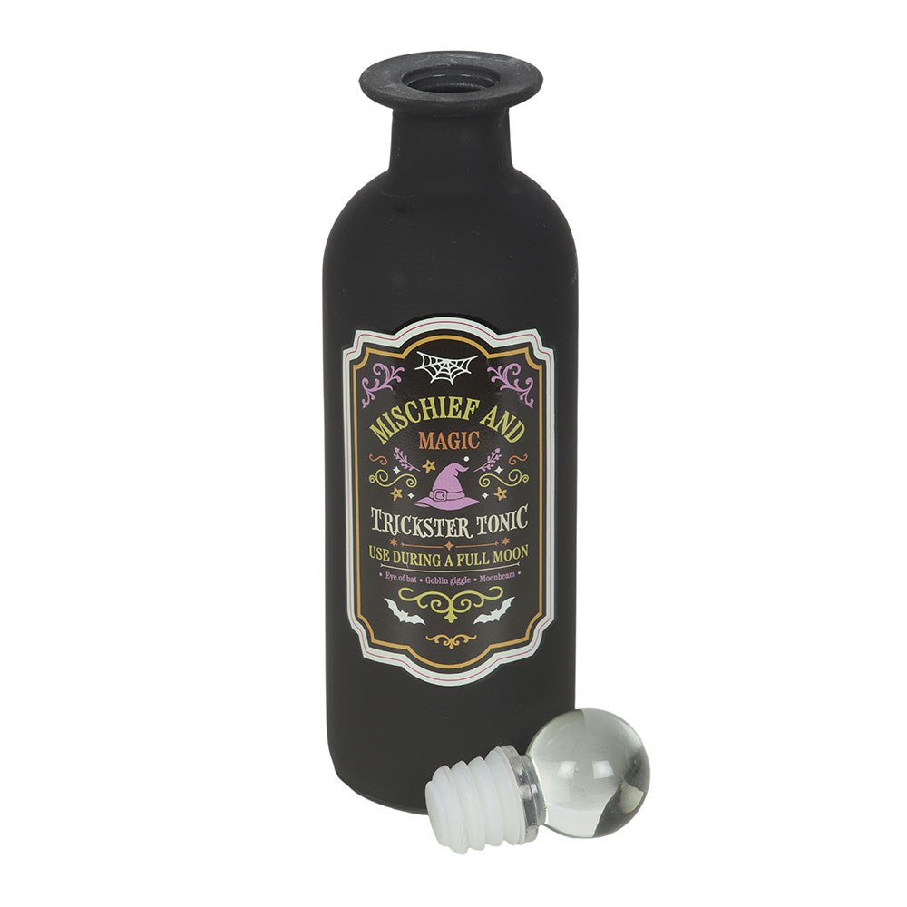 Mischief and Magic Dekoflasche Trickster Tonic Schwarz 19 cm Gothic