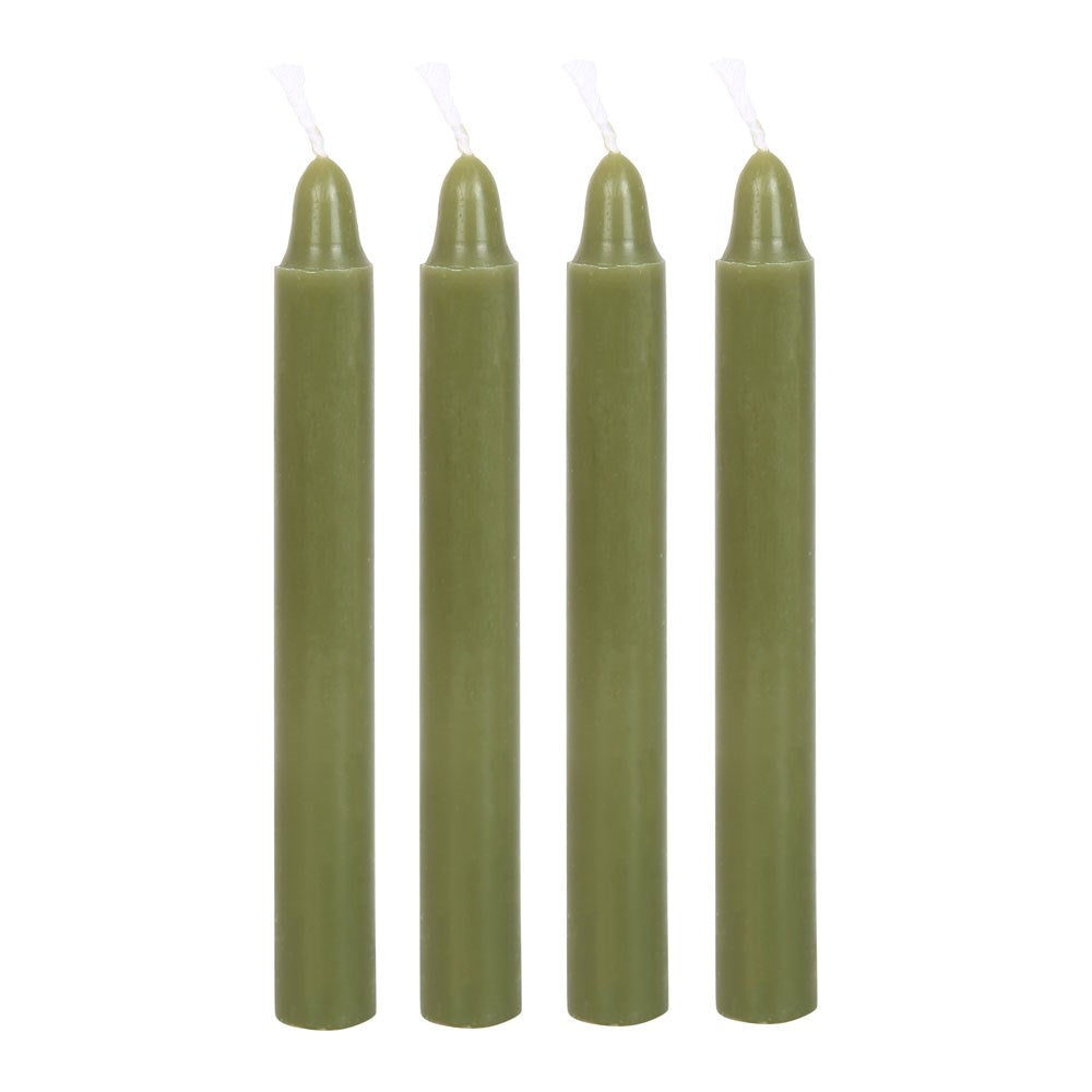 Winter Ritual Candles Cedar & Pine – 4 einzelne Kerzen olivgrün