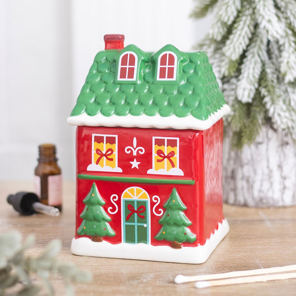 Räucherkegelhalter Weihnachtshaus – Lifestyle mit Öl