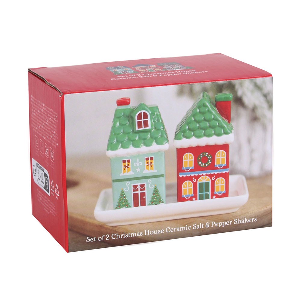 Christmas House Salz- & Pfefferstreuer Set – Detailansicht vorne