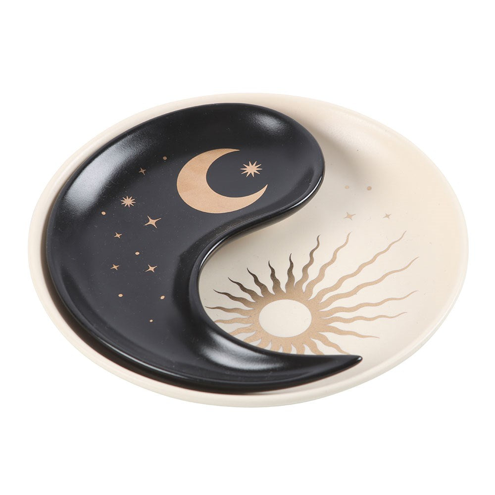 Yin Yang Keramik Schmuckschale Seitenansicht schraeg