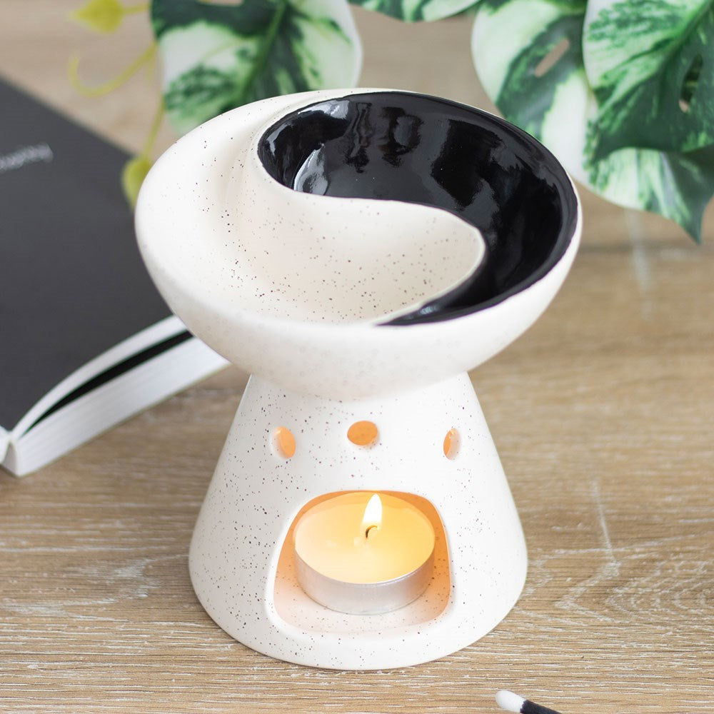 Yin Yang Keramik Duftlampe Lifestyle mit Teelicht