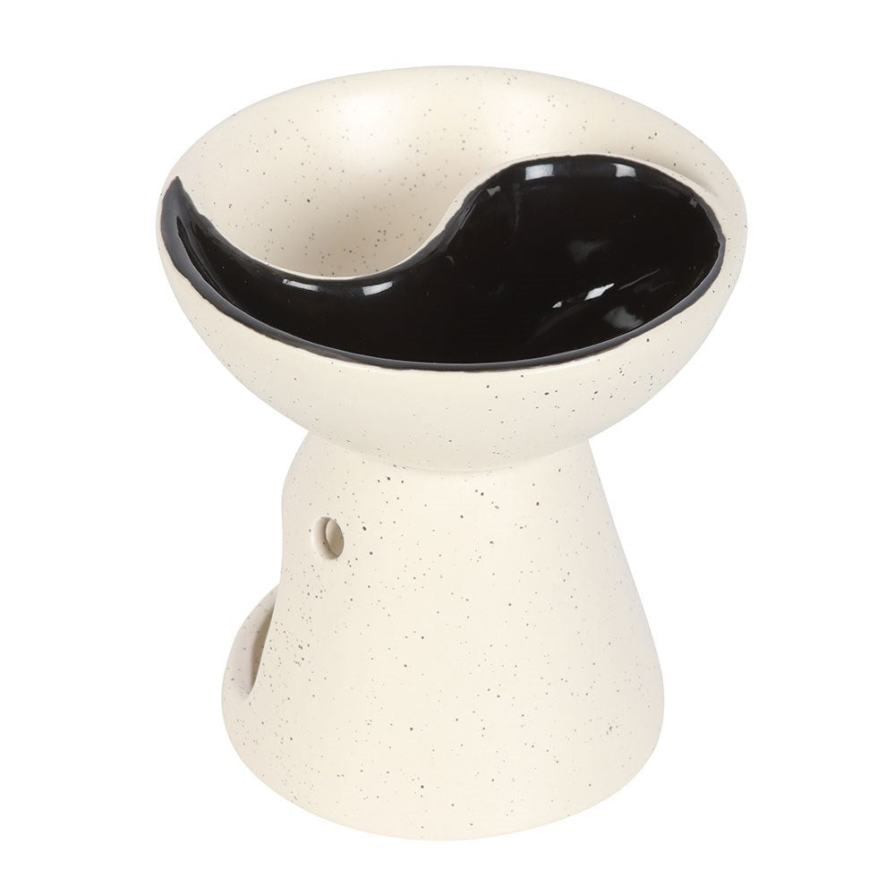 Yin Yang Keramik Duftlampe Frontansicht schraeg oben
