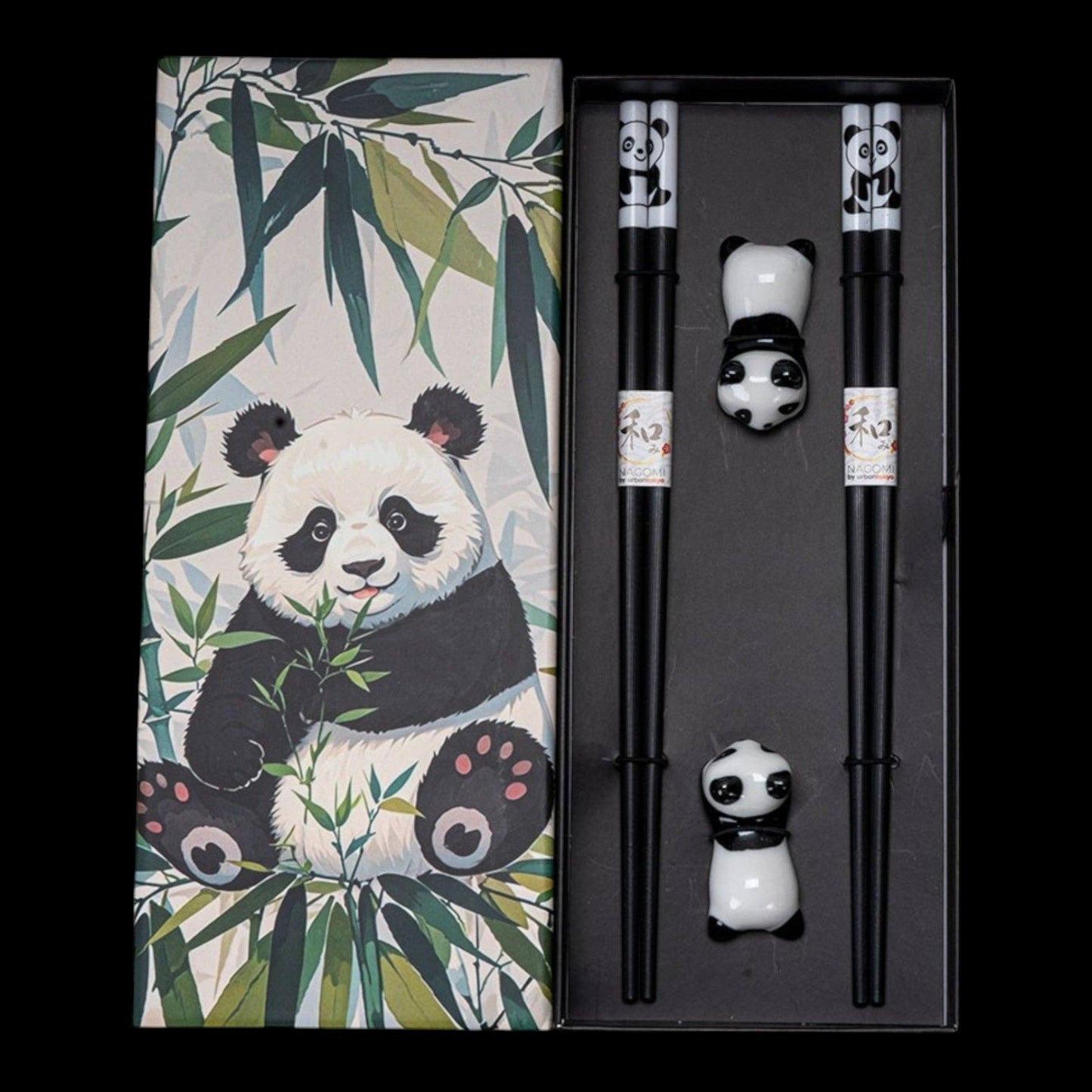 Japanisches Essstäbchen-Set "Lucky Panda"