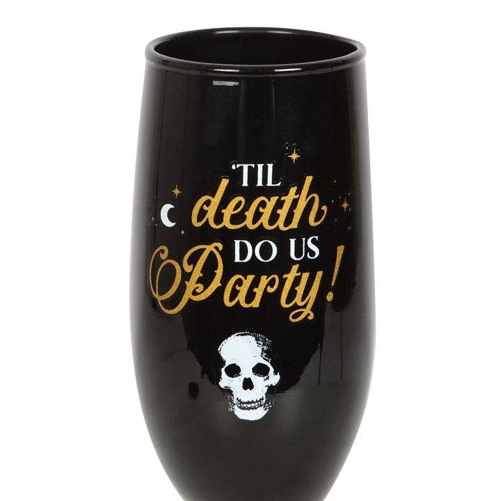 Til Death Do Us Party Sektgläser in schwarz mit Skull