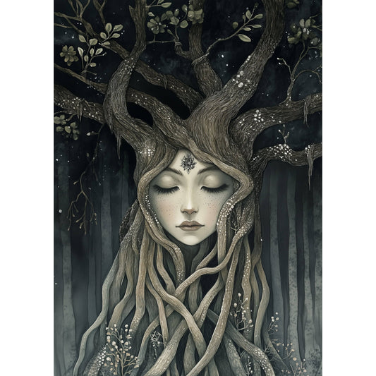 Dark Forest Lady Grußkarte