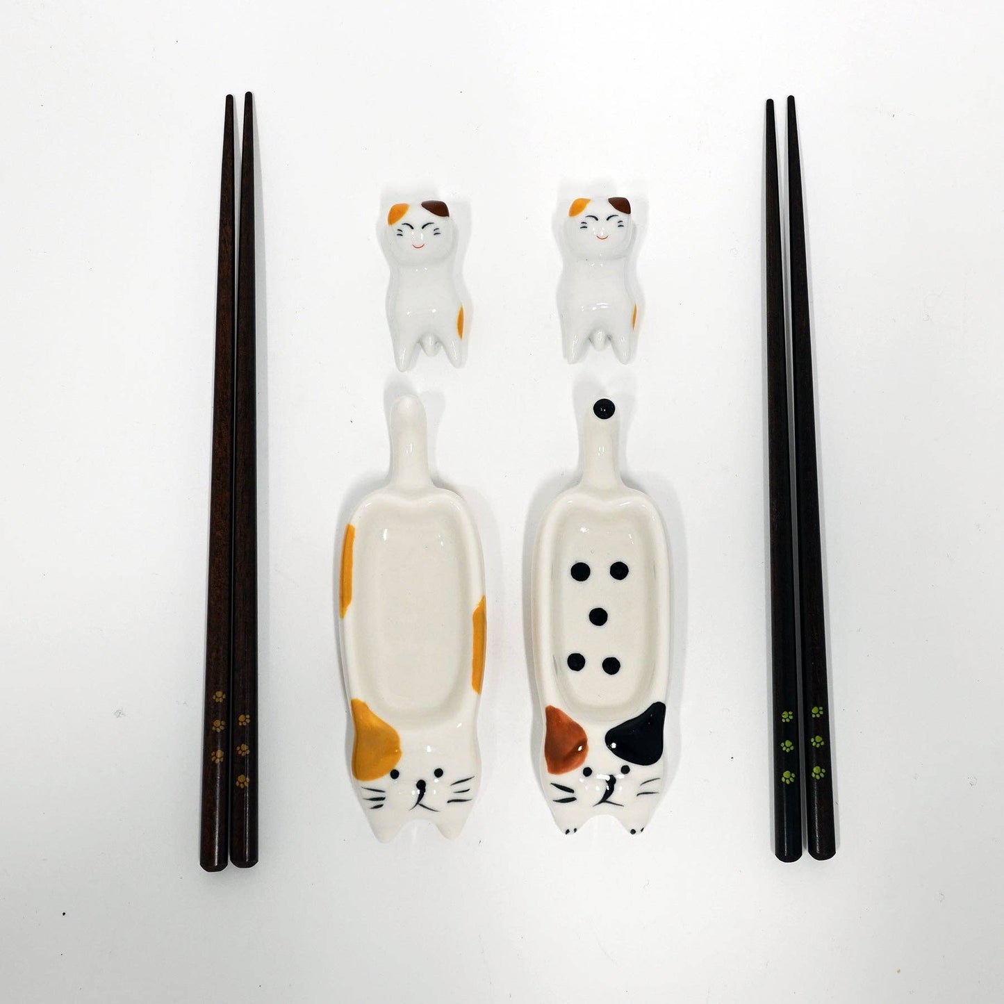 Urban Tokyo Essstäbchen-Set mit niedlichen Katzen-Ablagen