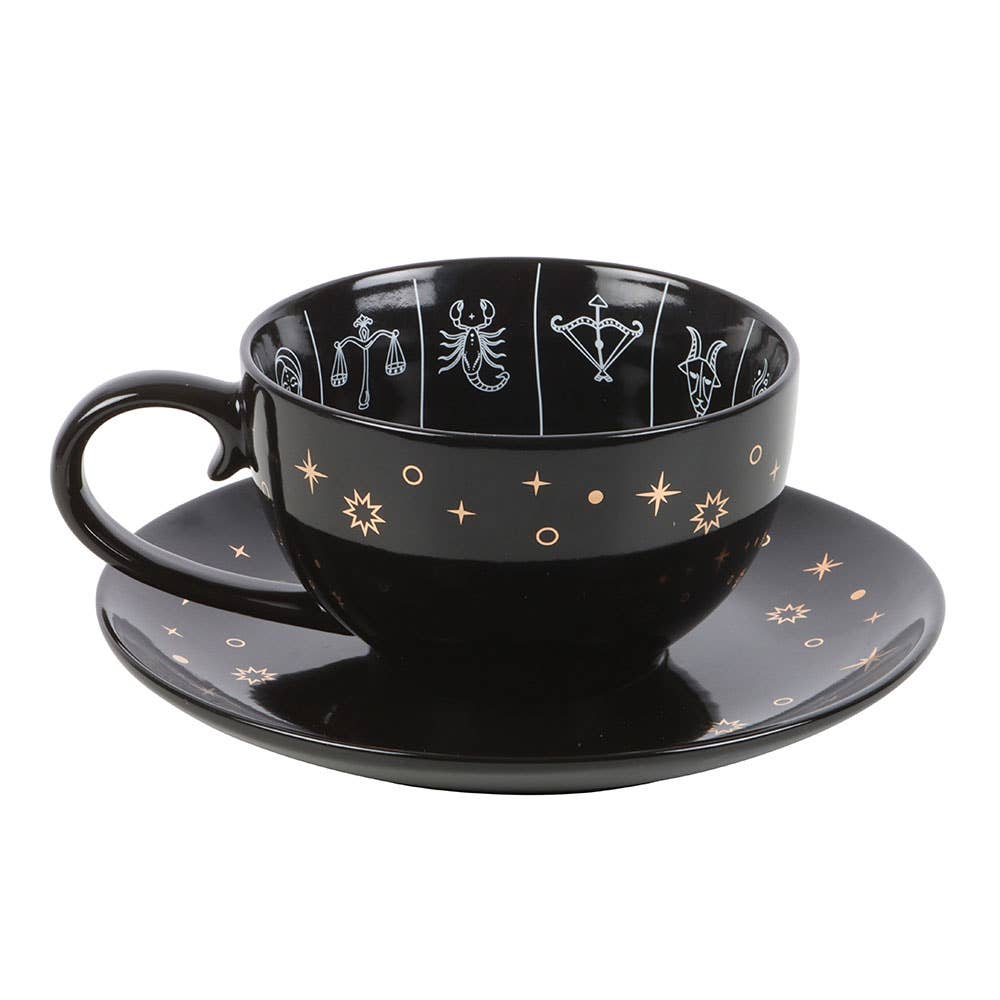 Astrologie-Teetasse Set Tasse mit Untertasse