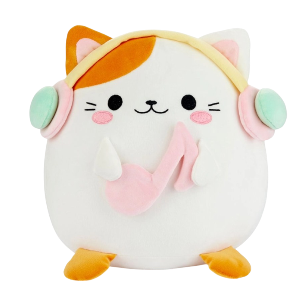 Kawaii Katze Kuscheltier freigestellt Vorderansicht