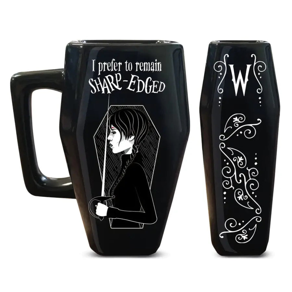 Wednesday Sargtasse Becher in schwarz violett 500 ml