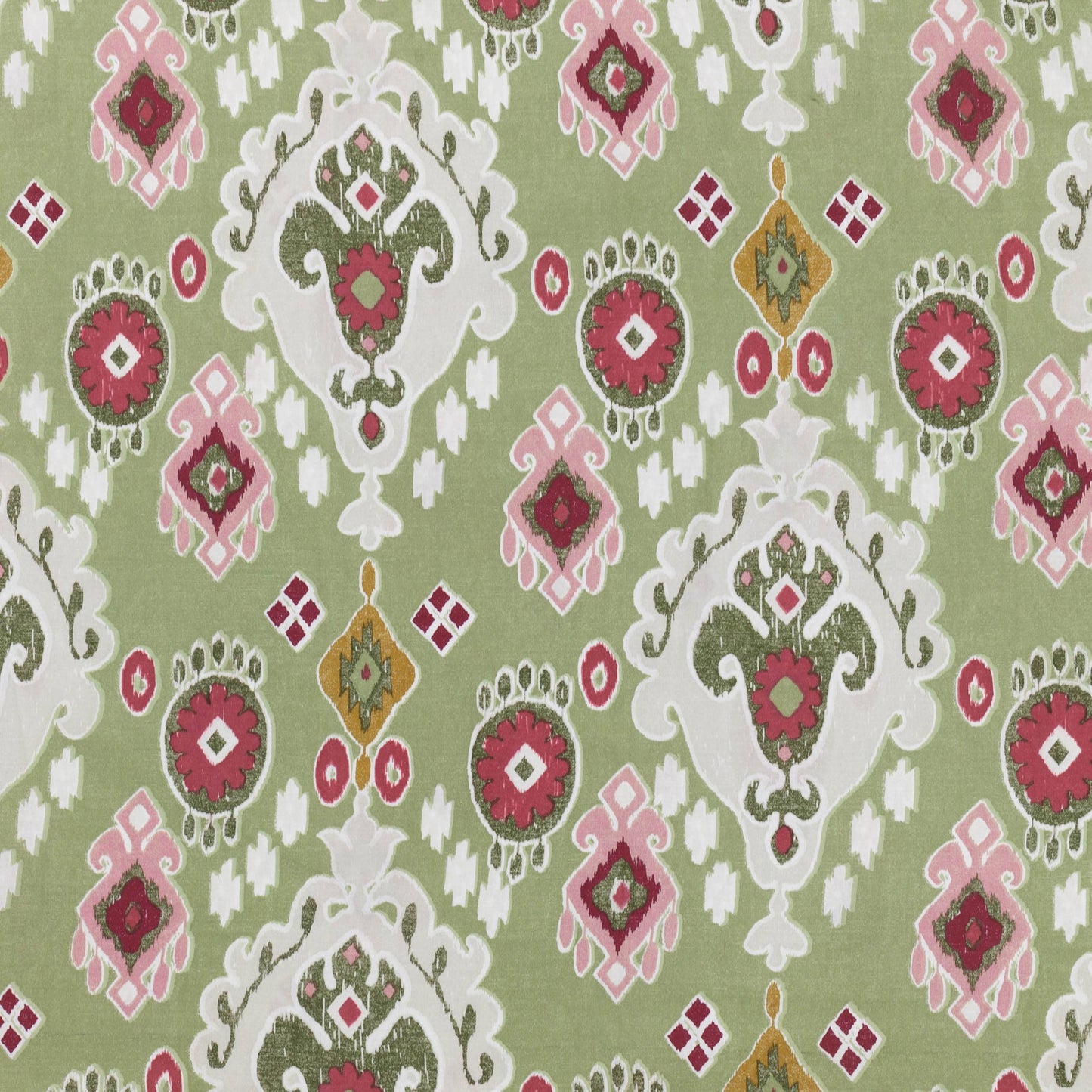 Luxus vintage Wendebettwäsche „Dawson Ikat“ mit Rüschen Waldgrün