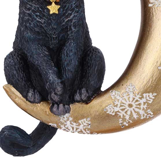 Lisa Parker Mondkatze Weihnachtsanhänger – Gothic Katze im Mond