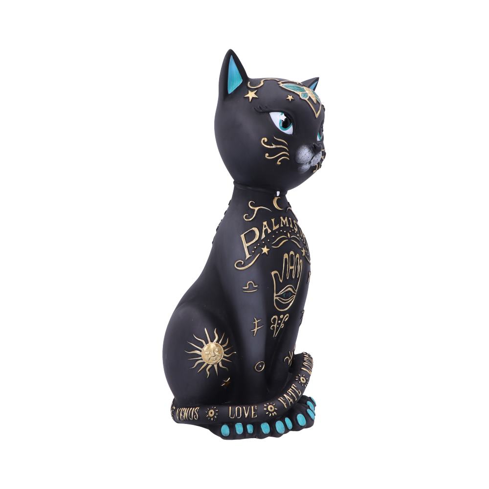 Gothic Dekofigur Katze "Kitty Fortune" 27 cm
