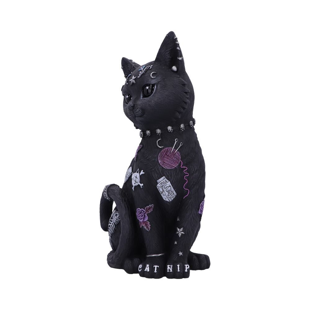 Bad to the Bone Katzenfigur – Gothic Deko 22 cm Dekofigur Tattoo