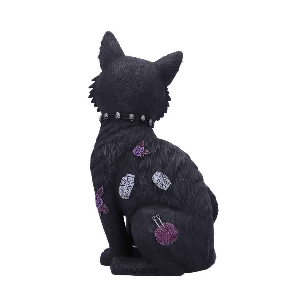 Bad to the Bone Katzenfigur – Gothic Deko 22 cm Dekofigur Tattoo