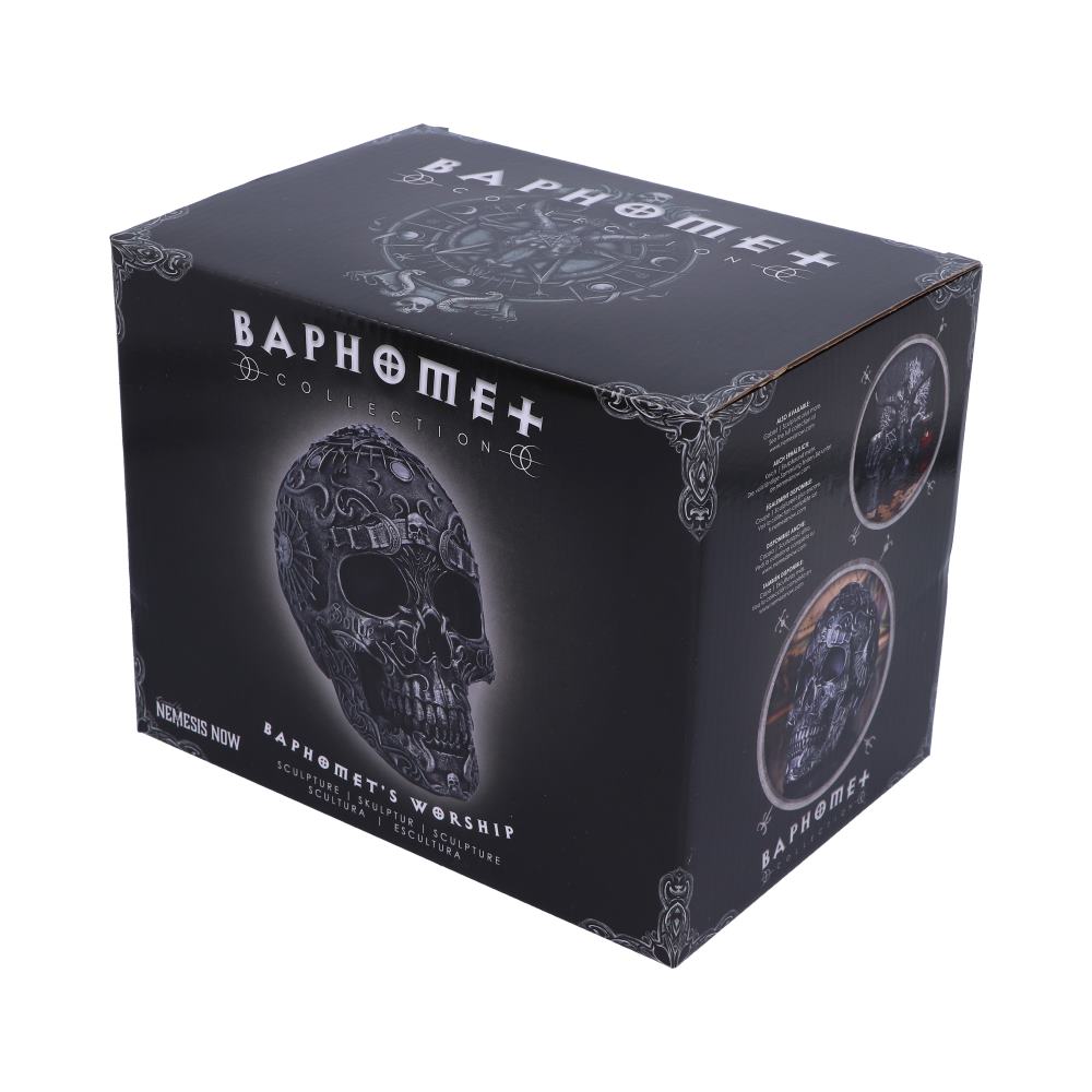 Dekorativer Totenschädel Gothic Deko Baphomet Kopf