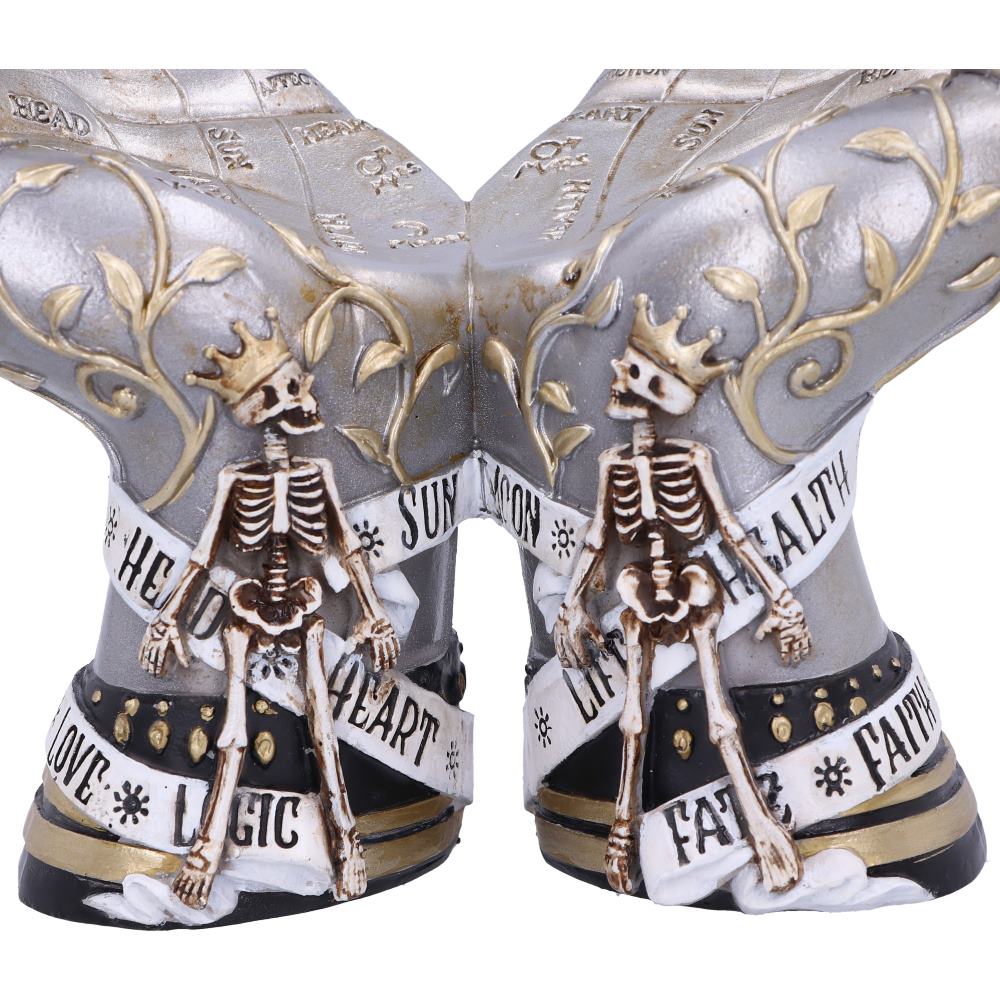 Fantasy Dekofigur Glaskugelhalter Wahrsagerhände Fortine Teller 20cm