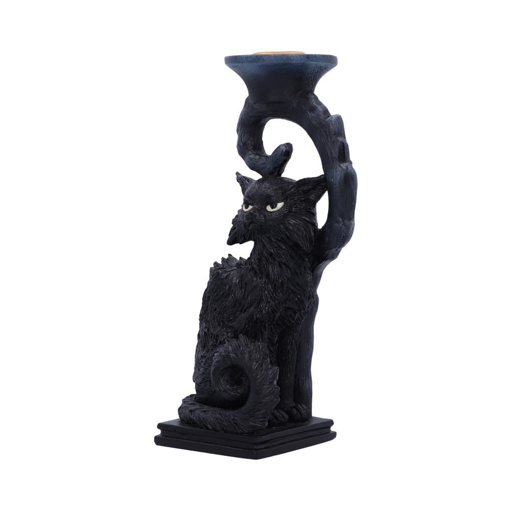 Witches Familiar Salem Kerzenhalter – schwarze Katze 20 cm Gothic Dekofigur
