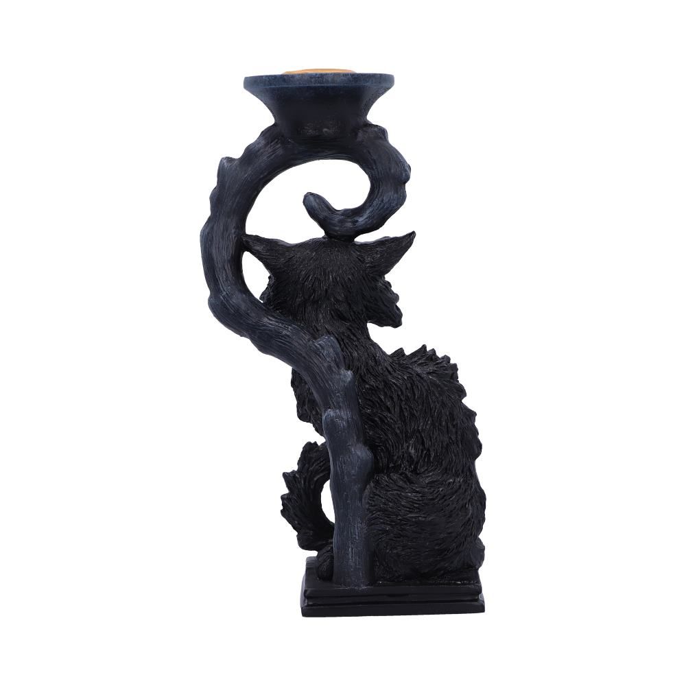 Witches Familiar Salem Kerzenhalter – schwarze Katze 20 cm Gothic Dekofigur