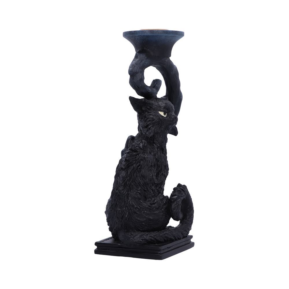 Witches Familiar Salem Kerzenhalter – schwarze Katze 20 cm Gothic Dekofigur