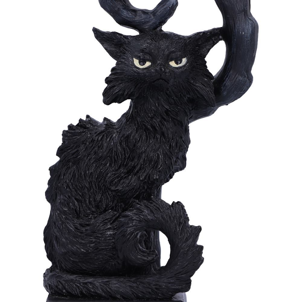 Witches Familiar Salem Kerzenhalter – schwarze Katze 20 cm Gothic Dekofigur