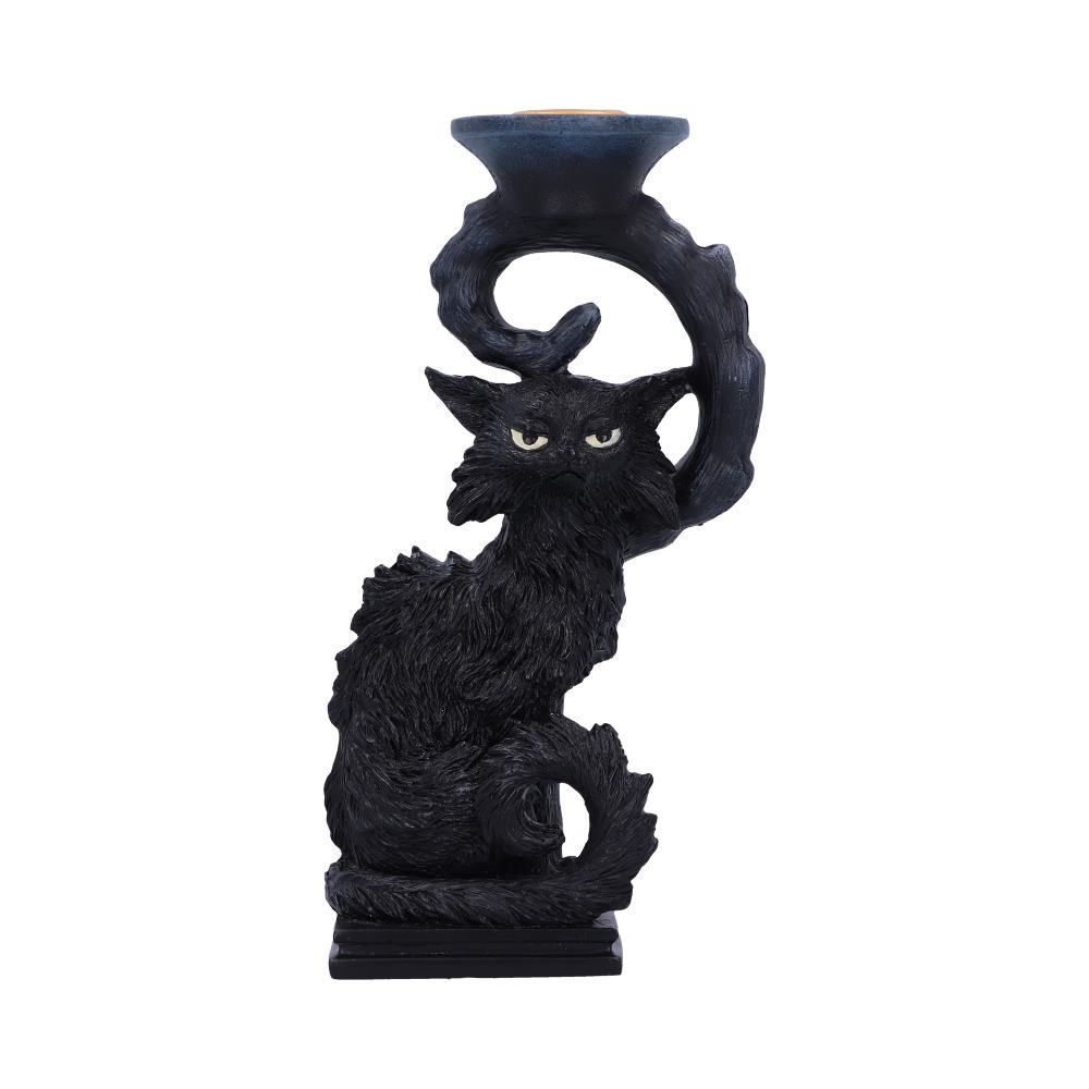 Witches Familiar Salem Kerzenhalter – schwarze Katze 20 cm Gothic Dekofigur