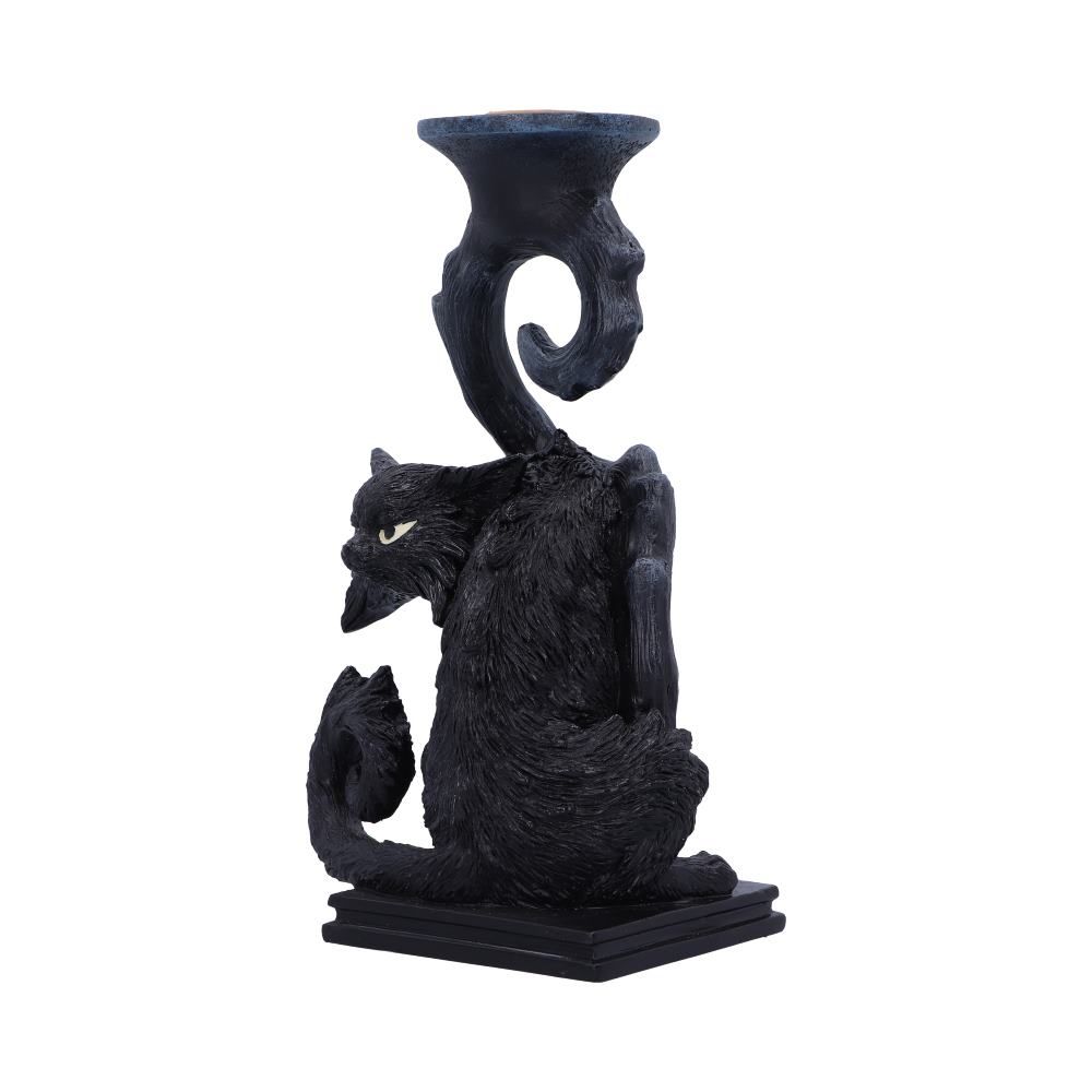 Witches Familiar Spite Kerzenhalter – schwarze Katze 18,5 cm Gothic Dekofigur schwarz