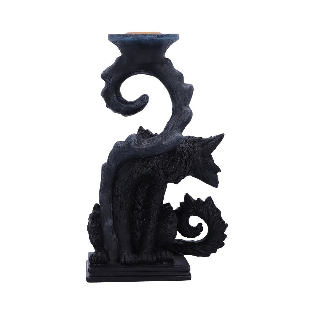 Witches Familiar Spite Kerzenhalter – schwarze Katze 18,5 cm Gothic Dekofigur schwarz