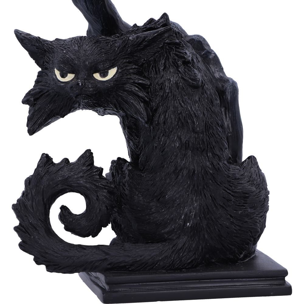 Witches Familiar Spite Kerzenhalter – schwarze Katze 18,5 cm Gothic Dekofigur schwarz