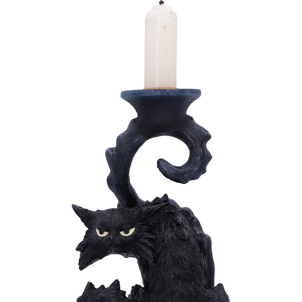 Witches Familiar Spite Kerzenhalter – schwarze Katze 18,5 cm Gothic Dekofigur schwarz
