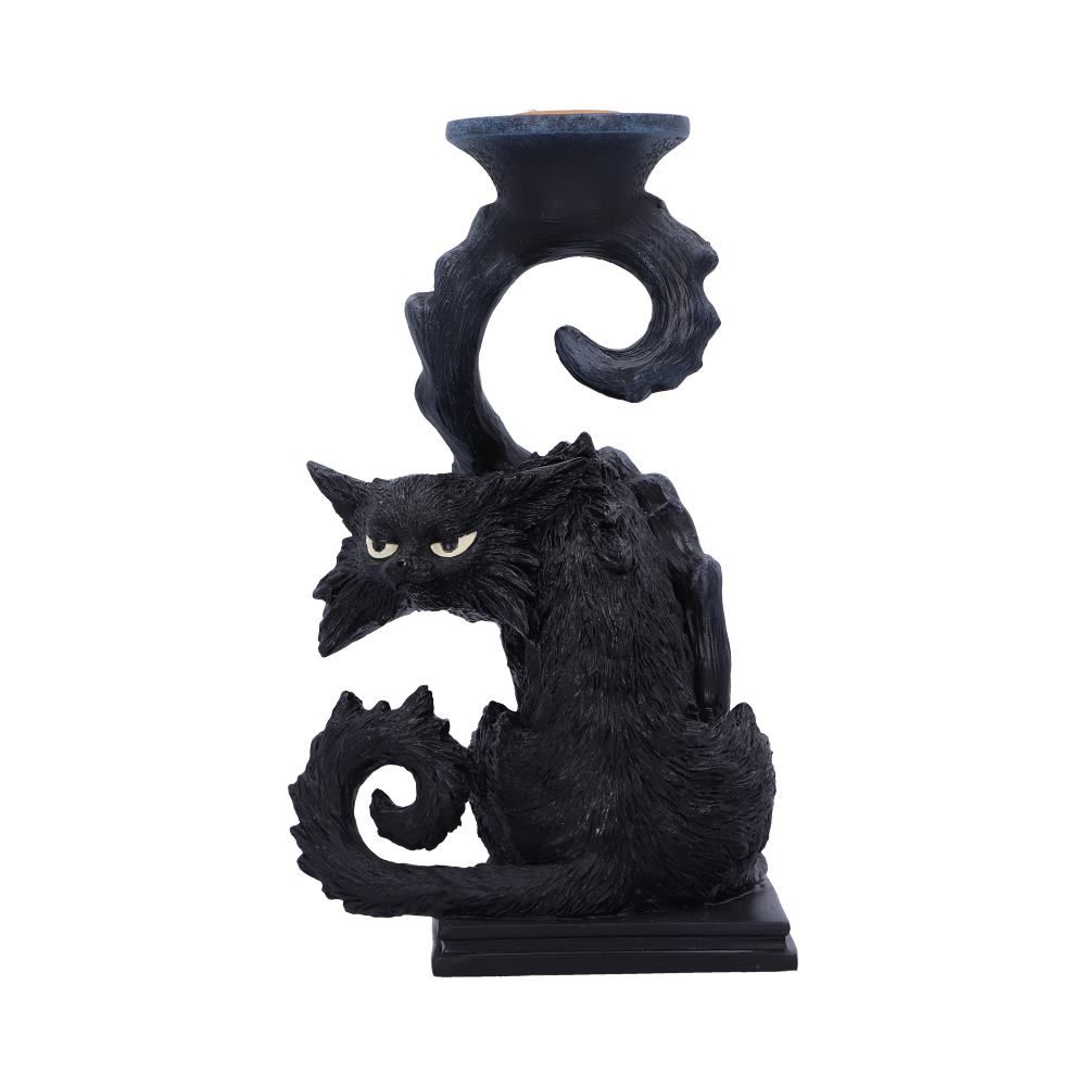 Witches Familiar Spite Kerzenhalter – schwarze Katze 18,5 cm Gothic Dekofigur schwarz