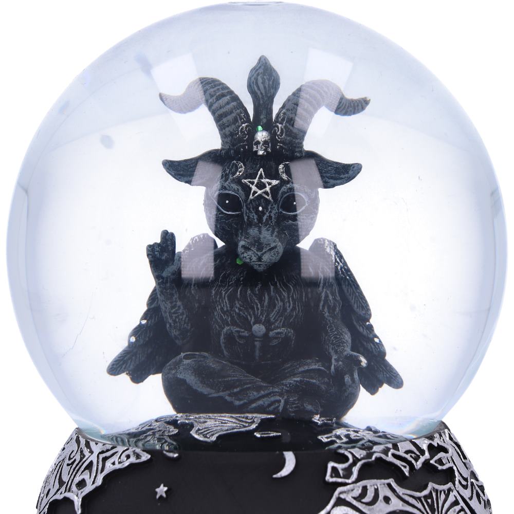 Baphomet Schneekugel in schwarz-silber - Cult Cuties