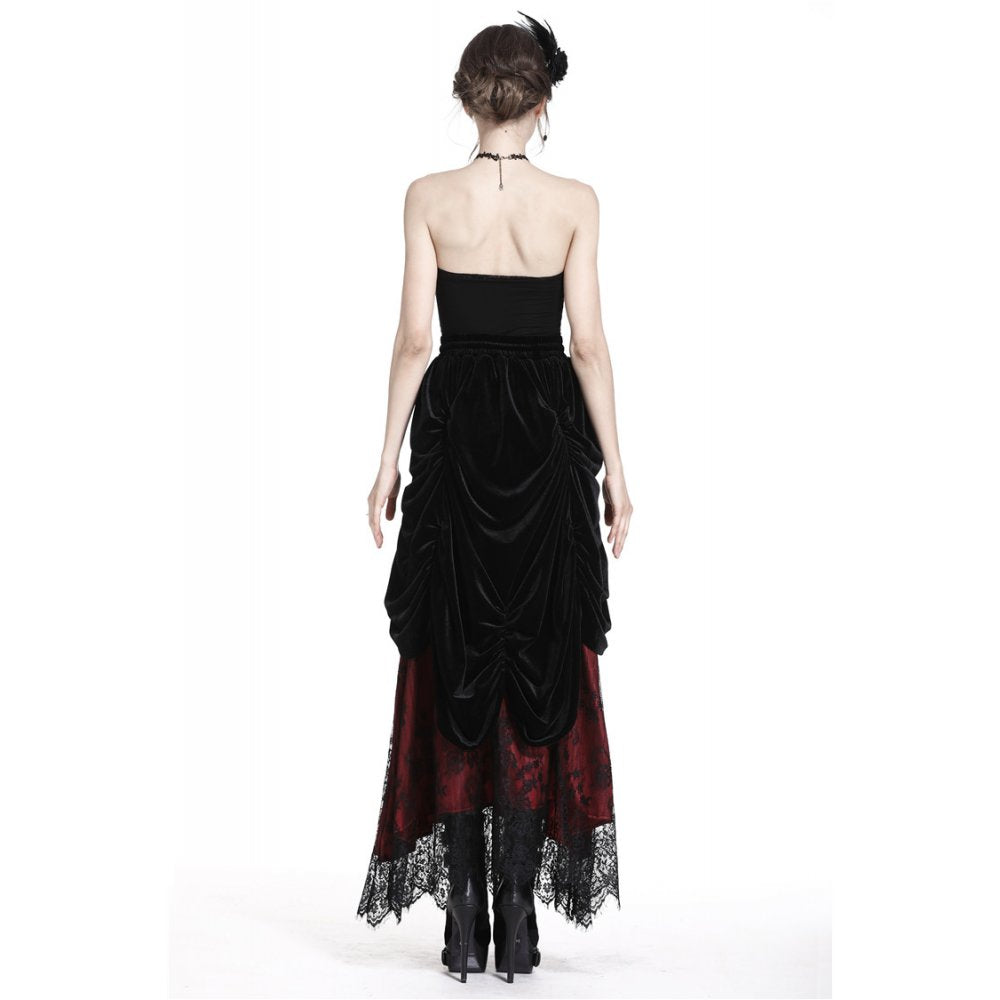 Gothic langer Rock schwarz-rot barock Dark in Love